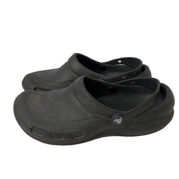 Crocs black slip on plastic water shoes beach slip on sandals unisex M10 W12 - Picture 1 of 7